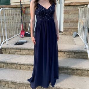 Navy blue prom dress size 3 - from macys!